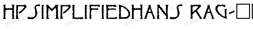 HPsimplifiedhans rag字体转换